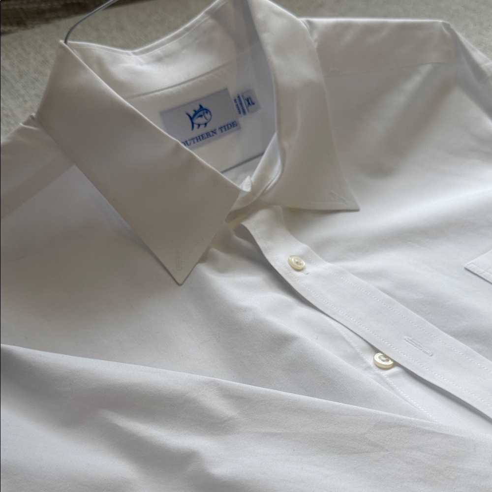 Southern Tide Men's Crisp White Dress Shirt
